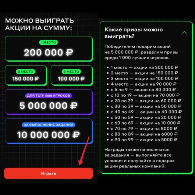 какие призы можно выиграть?