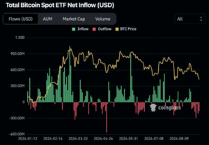 Bitcoin: метрика спотового ETF, сентябрь 2024