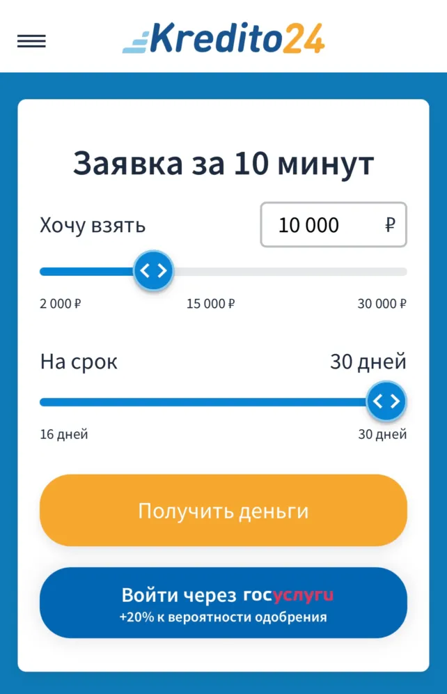 Кредито24 займы