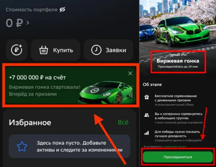 порядок участия в биржевой гонке