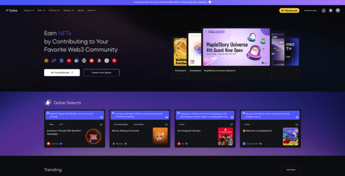 Movement — как участвовать в тестнете? Galxe