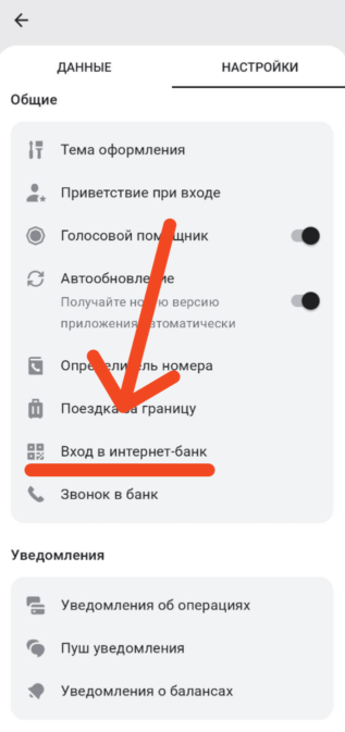 вход через приложение