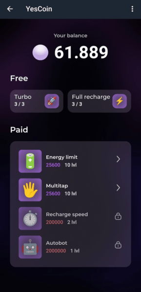 yescoin tap
