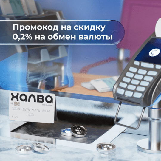 Промокод на скидку на обмен валюты в Совкомбанке