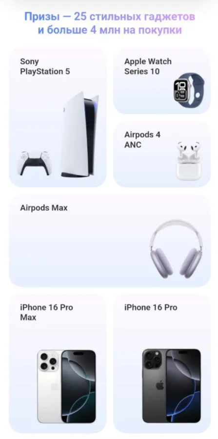 Лотерея Т-Банк призы