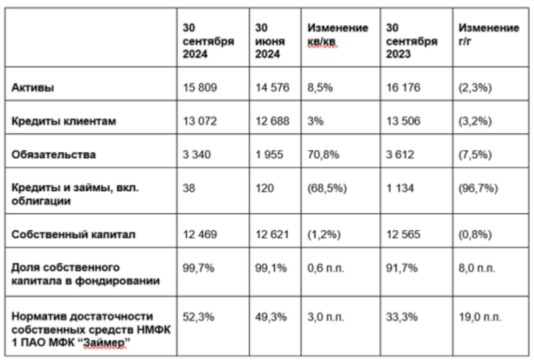 Займер финансовые показатели