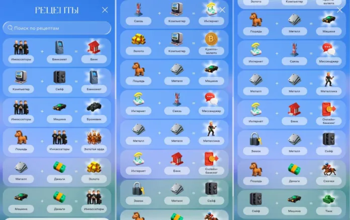 рецепты уровень 42 алхимия все комбинации